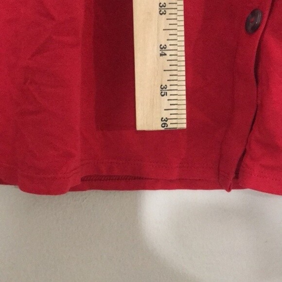 J. Jill cotton blend red shirt dress with side button details size small tall - Picture 9 of 12